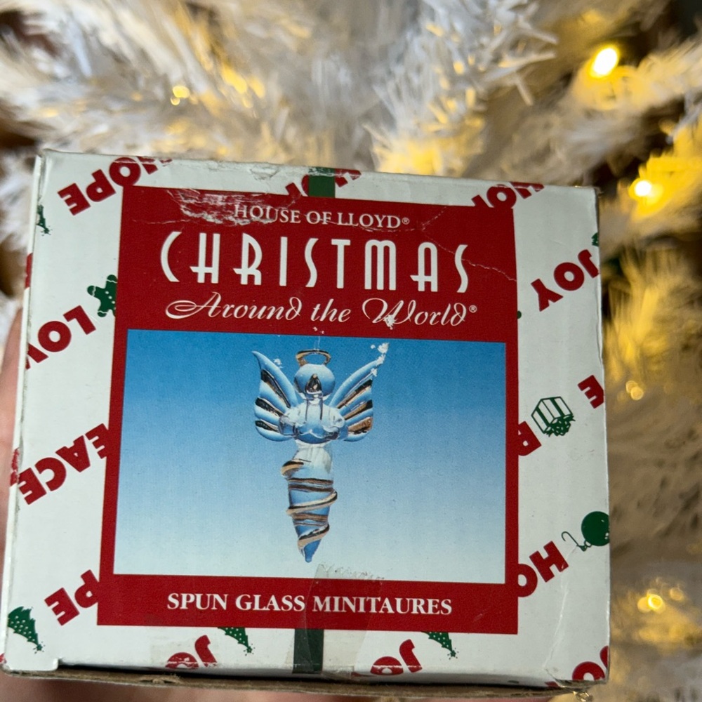 Vintage House of LLoyd Christmas Around the world Spun Glass Angel Ornament Set